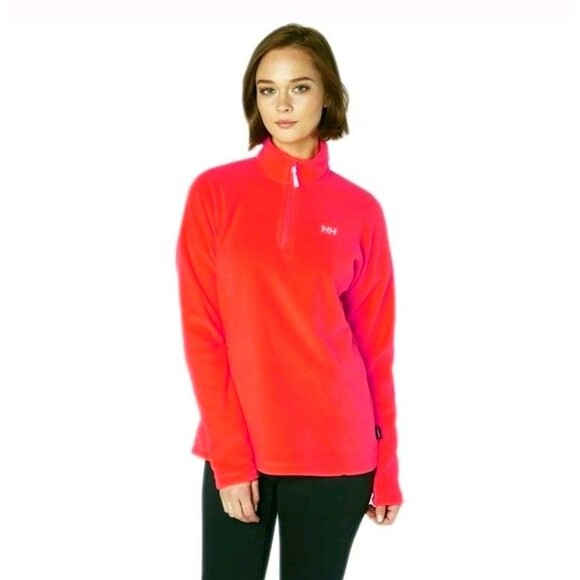 Helly Hansen Polartec Fleece Jacket Sweater Women's Size XL Bright Red - Picture 1 of 6